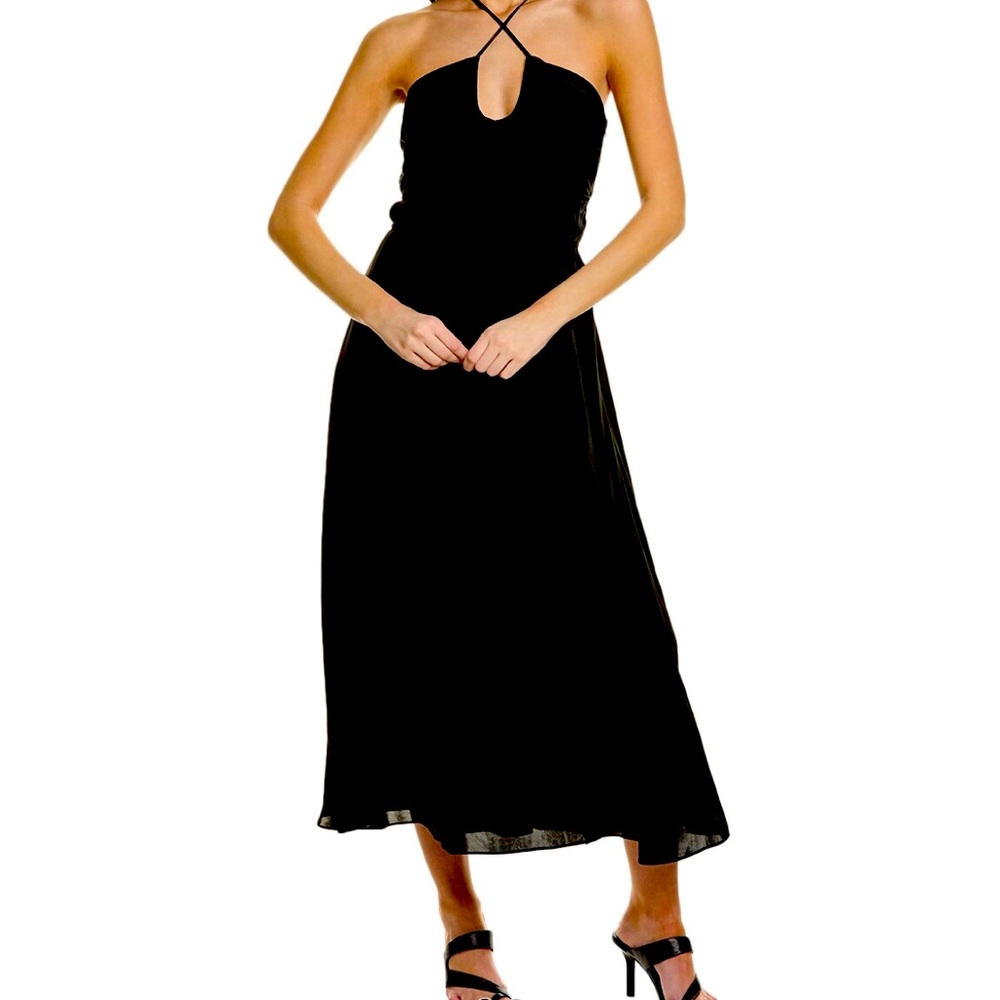 Boden Ruched Bust Satin Maxi Dress